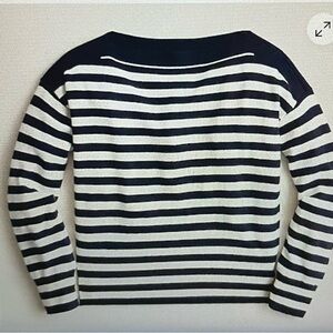 JCrew Cashmere Boatneck Sweater in Stripe